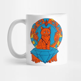 Orange Blue 7 Cats and Ancient Stones Mug